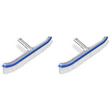 2X Mur de Piscine et Brosse à Carrelage 18 Pouces Pôle de Nettoyage de Piscine Brosse de Rechange Bleu