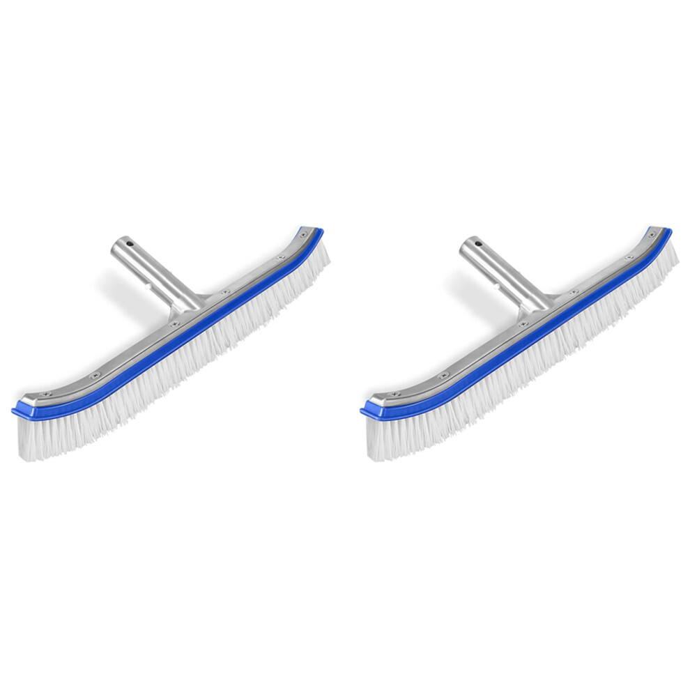 2X Pool Brush, Swimming Pool Wall & Tile Brush 18 Inch Swimming Pool Cleaning Pole Brush Replacement Brush, 4713096238559