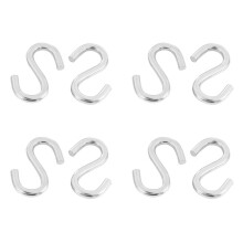 8-Pack Heavy-Duty S Shaped Hooks Hammock S Hooks Utility Hooks, 3-Inch Long