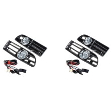 2X Conjunto de Faróis de Nevoeiro Dianteiros Grelha de Farol de Nevoeiro com Chicote de Interruptores para Bora MK4 1998-2004