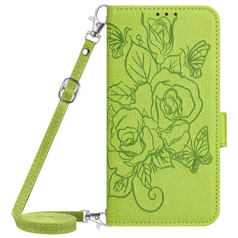 Leather Wallet Case Floral Rfid Blocking Magnetic Folio Kickstand Cover For Oneplus Nord N20 5G Green 9092120135091