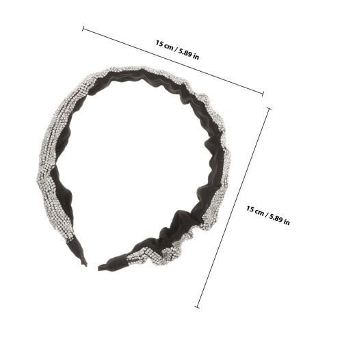 Bridal Rhinestone Headband Cloth White 1pcs 1