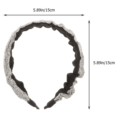 Bridal Rhinestone Headband Cloth White 1pcs 2