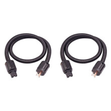 2X 12AWG Hi-End HiFi Audio Universal AC Power Cable Power Cord for Digital Player Power Amplifier US Plug 1 Meter/3.28Ft