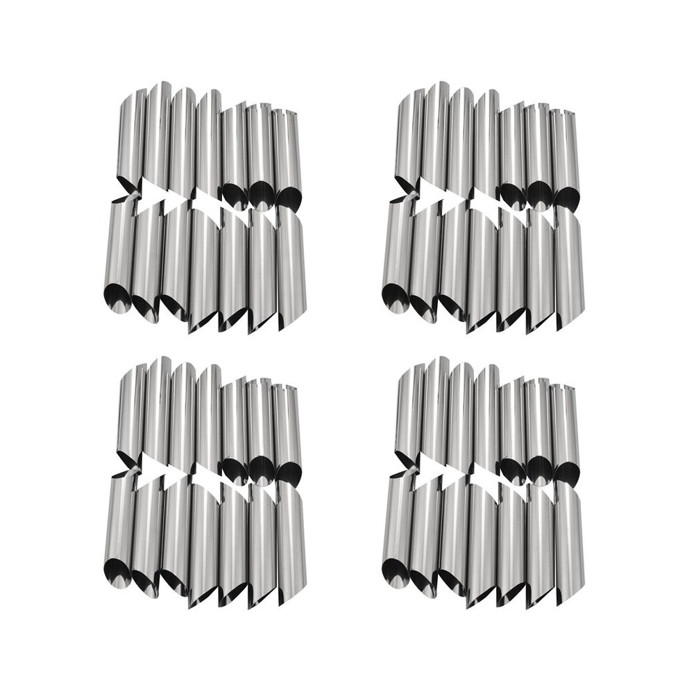 Semoic Set Of 56 430 Stainless Steel Tubes Cannoli Pastry Forms Molds-5 Inch