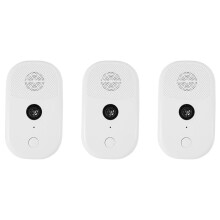 3X Electronic Ultrasonic Mite Killer Controller Cleaner Bed Bug Dust Mite Eliminator Repeller Mite(US Plug)