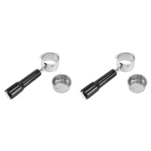 2X Kaffee Bodenloser Filter 51Mm für EC680 / EC685, Abnehmbarer Bodenloser Filter Halter mit Filter Korb