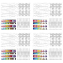 1400Pcs Acrylic Clear Keychain Blanks for Vinyl with Blanks, Tassels, Jump Rings, Keychain Rings for DIY Keychain