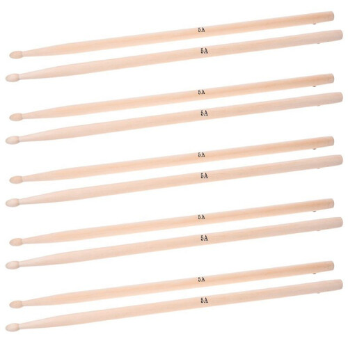 5X Holzstoecke Schlaeger Drumsticks 5A