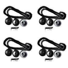 4set Track + Track Drive Wheel / Track Wheel + Bearing Wheel Tank Car Chassis Robot Wall Power Model Kit