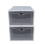 2Pcs Transparent Footwear Box Grey Plastic Shoe Storage Container 3