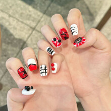 (XS) Stage Fake Nails - Square, Full Cover, Long Lasting