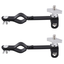 2X Cowbell Holder Clamp Drum Set Mounting Bracket for Jam Blocks Tambourine Cymbal Black