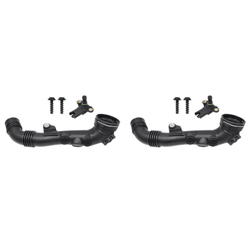 2X 13717615026, 13717599294 for  335I E92 E93 E80 E90 Auto Throttle Valve Intercooler Inlet Duct with Sensor