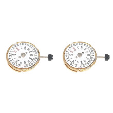 2X Watch Movement Double Calendar Crown At 3 Mechanical Movement for MIYOTA 8205 Watch Movement Repair Parts(Gold)