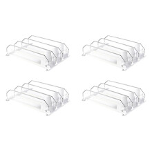 4X Drink Organizer for Fridge-White Automatic Pusher Glide,Soda Dispenser for Fridge-Holds to 15 Cans