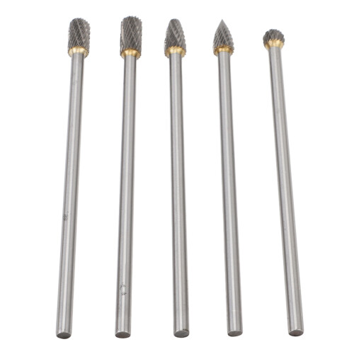 5pcs Burr Set A/C/D/F/G, 150mm, 0.2x0.4in, Alloy