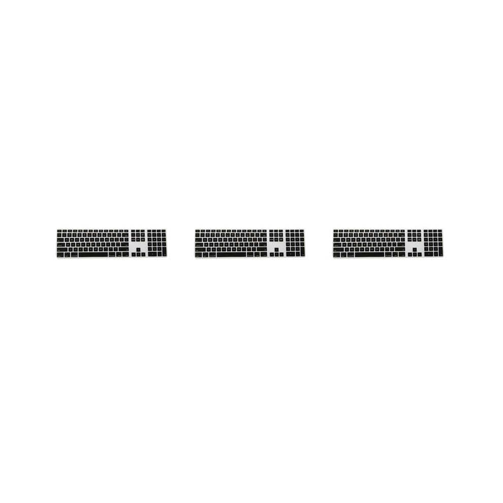 3X Silicone Thin Keyboard Skin Cover Protector With Numeric Keypad For Black 6031621550791