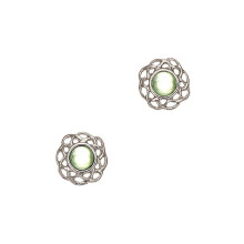 August Peridot Birthstone Stud Earrings