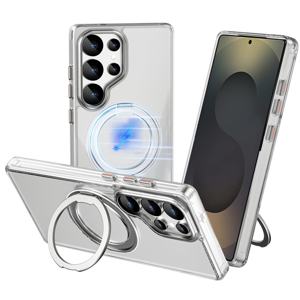Case For Samsung Galaxy S25 Ultra Magsafe Compatible Magnetic Ring Stand 360 Rotating Kickstand Military Grade Protection 9771547305446