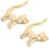 1Set Goldfarbener Keramik Katzen Ringhalter Schmuck Organizer Deko 9