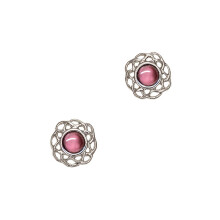 February Amethyst Birthstone Stud Earrings