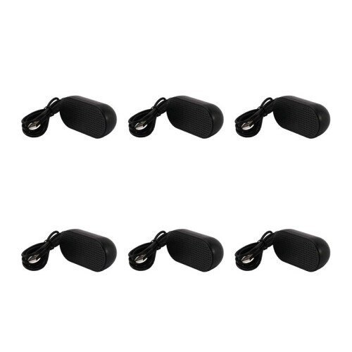 6X USB Speaker Portable Loudspeaker Powered Stereo Multimedia Speaker for Notebook Laptop PC(Black)
