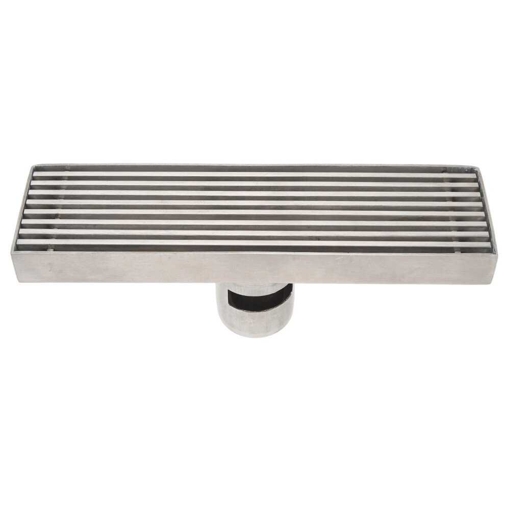 20Cm Stainless Steel Linear Shower Drain With Grate 5.5Cm Width For 2.0In Pipe 4661388814601