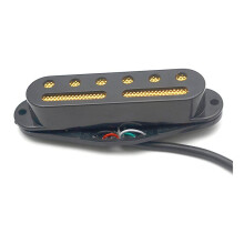 6-Gats + 2- -Humbucker met Gouden en Zilveren Pad voor ST-Single Coil Pickup Maat 9K 4C Output Coil Splitting, B