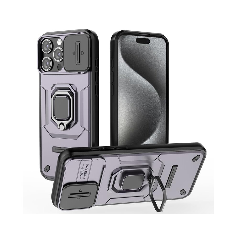Case For Oneplus 13 With Sliding Camera Protection, 2ÂInâ1 Kickstand Mount, DualâLayer Shockproof Cover, Purple 9771547305101