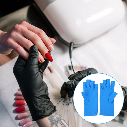 1 Paar Nagelhandschuhe Ärmel Elastisches Spandex Handschuhe Kind 1