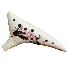 Ocarina de 12 Hoyos Tecla C Media Principiante Flauta de Entrada CA de 12 Hoyos Encanto de Loto