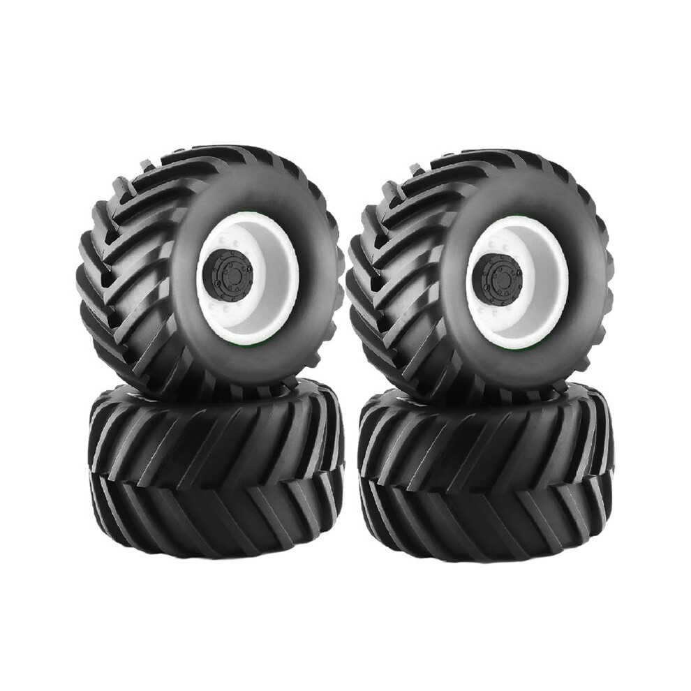 4Pcs 12Mm Hex Hubs Rc Truck Tires And Wheels 2.95 Tires For 1/10 For Rustler Stampede Hoss 4X4 White 4712154361253