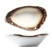 Spoon Holder Ceramic Sea Stone Flower Saucer Snack Seasoning Dish Cold Dish Dish Sushi Sauce Dish Plate Cutlery, B