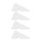 4Pcs Dive Line Arrow Marker White ABS Triangle 20g 1