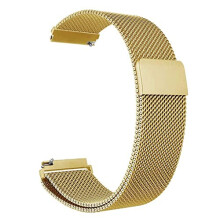 22mm Gold Stainless Steel Milanese Mesh Watch Band with Quick Release and Easy Resize Clasp