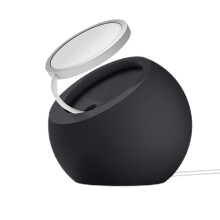 Wireless Charger Stand for iPhone and Samsung, Fast Wireless Charging Dock, Silicone Black Holder for Desk