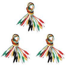 30 Pz 5-Colori Doppie Ended Alligator Clip Prova Cavo Jumper Wire 50cm