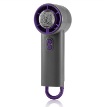 High-Speed Handheld Fan Semiconductor Refrigeration Outdoor Portable Mountaineering Buckle Small Fan Grey