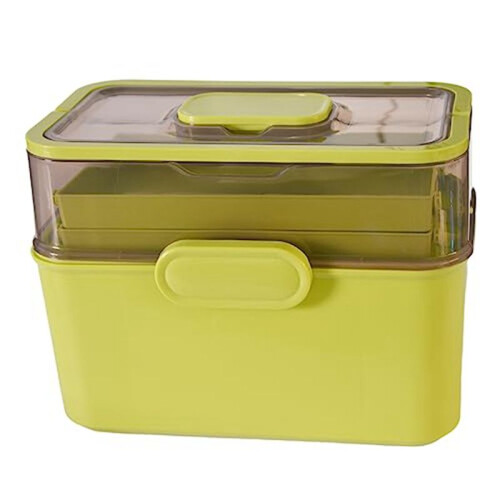 Transparent Three-Layer Folding Storage Box with Detachable Medicine Box Portable Medicine Storage Container 1
