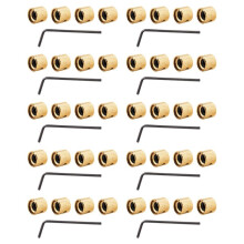 40Pcs Metal Volume Tone Dome Tone Guitar Speed Control Knobs with Screws for Strat Telecaster