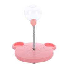Pelota de Comida Interactiva para Mascotas, Juguete Interactivo para Interiores, Suministros para Gatos, Color Rosa.