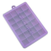 24-Gitter-Silikon-Eisform, Große Quadratische Eiswürfelform, Silikon-Eiswürfelform, Eiswürfelbereiter mit Deckel A