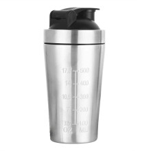 Bottiglia Shaker per Acqua Fitness In Acciaio Inossidabile, A Prova di Perdite, Adatta per Tazza per Acqua Fitness con Bilancia, 500ML