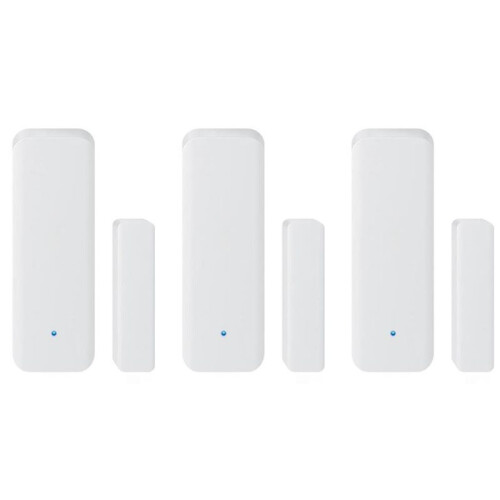 3X TUYA Zigbee 3.0  Window Door Sensor ZigBee 3.0 Wireless Connection Multifunction for  Echo Hub SmartLife