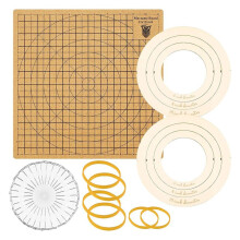Macrame Board And Pins,12x12 i Macrame Project Board, Macrame Board för Att Fläta Armband Halsdukar Rund Set