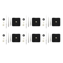 6X DIY High Torque Clock Mechanism, 3/ 10 Inch Maximum Dial Thickness, 4/ 5 Inch Total Shaft Length (White)