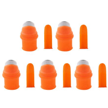 5X Garten Silikon Daumen Messer mit Finger Cots Daumen Messer Picker für FrüChte Vege-L