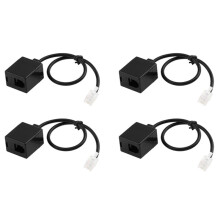 4X RJ9 4P4C Male to Double Female Port Connector Headset Adapter Extension Cable Phone Adapter Cable Extension Cord