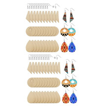 120 Unpolished Wooden Earrings Pendant Pendant Blank Teardrop and Conical Cut Pendant for DIY Handmade Jewelry